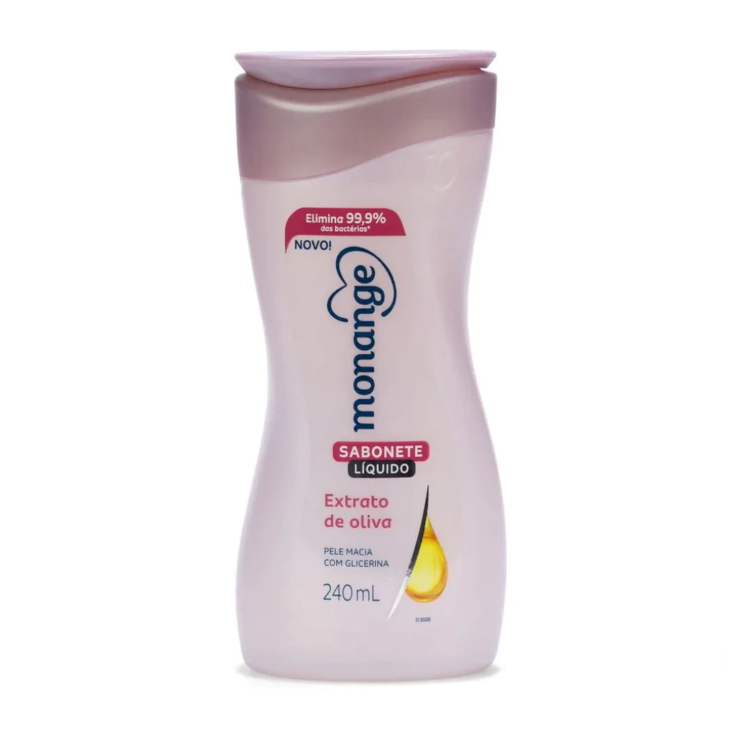 Sabonete Líquido Monange Extrato de Oliva - 240ml - Imagem 1