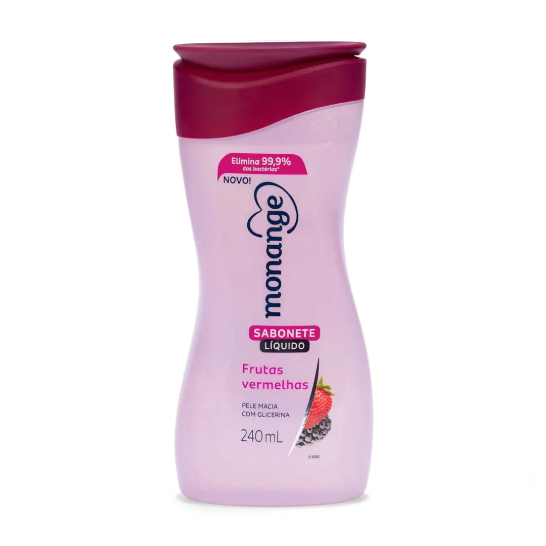 Sabonete Líquido Monange Frutas Vermelhas - 240ml - Imagem 1