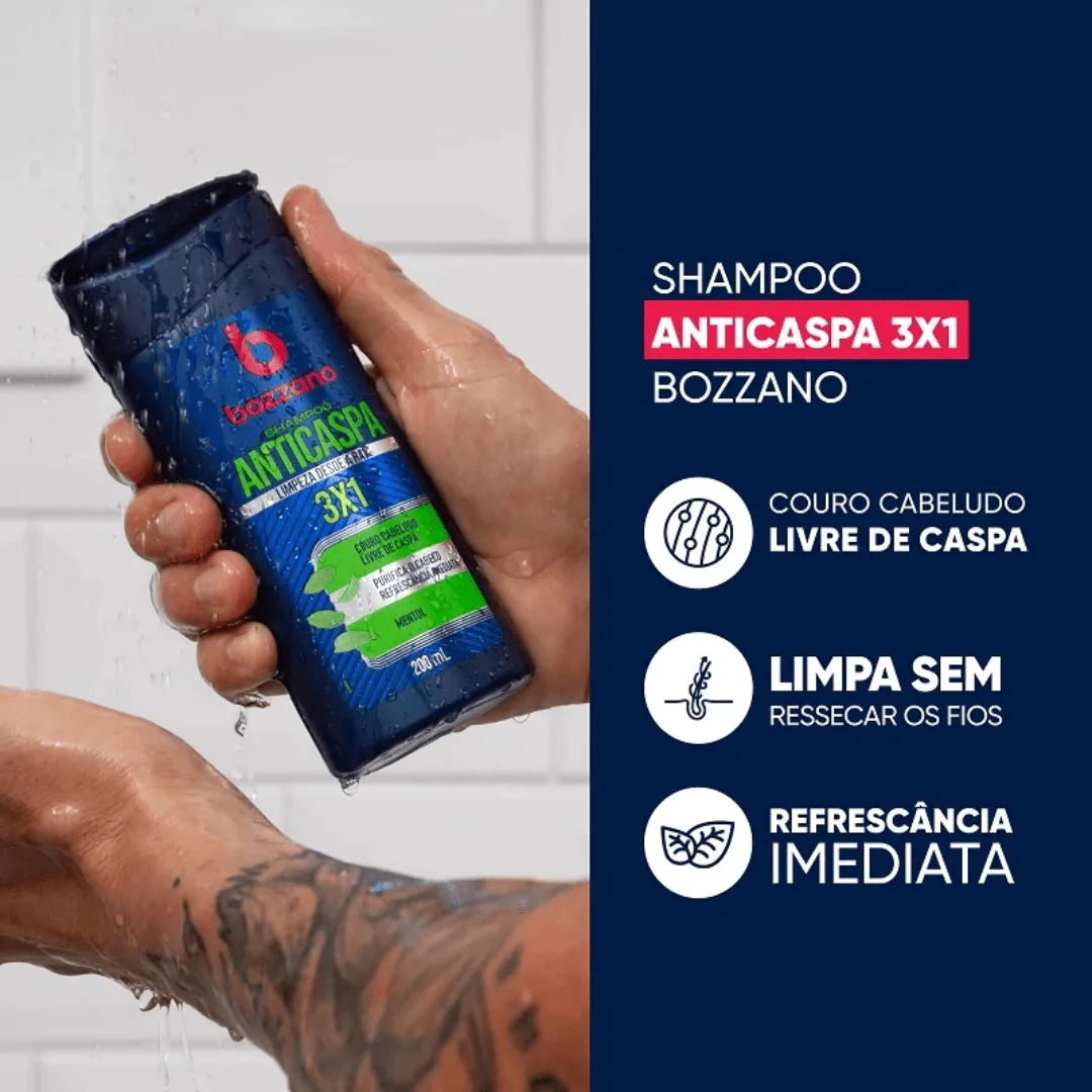 Shampoo Bozzano Anticaspa 3 em 1 - 200ml - Imagem 2