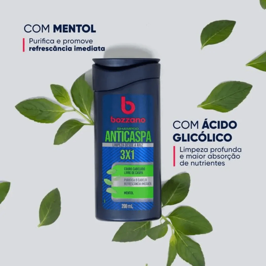 Shampoo Bozzano Anticaspa 3 em 1 - 200ml - Imagem 3
