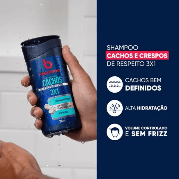 Shampoo Bozzano Cachos e Crespos 3 em 1 - 200ml - Imagem 3