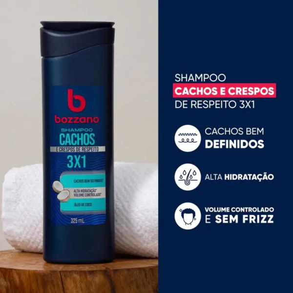 Shampoo Bozzano Cachos e Crespos 3 em 1 - 325ml - Imagem 3