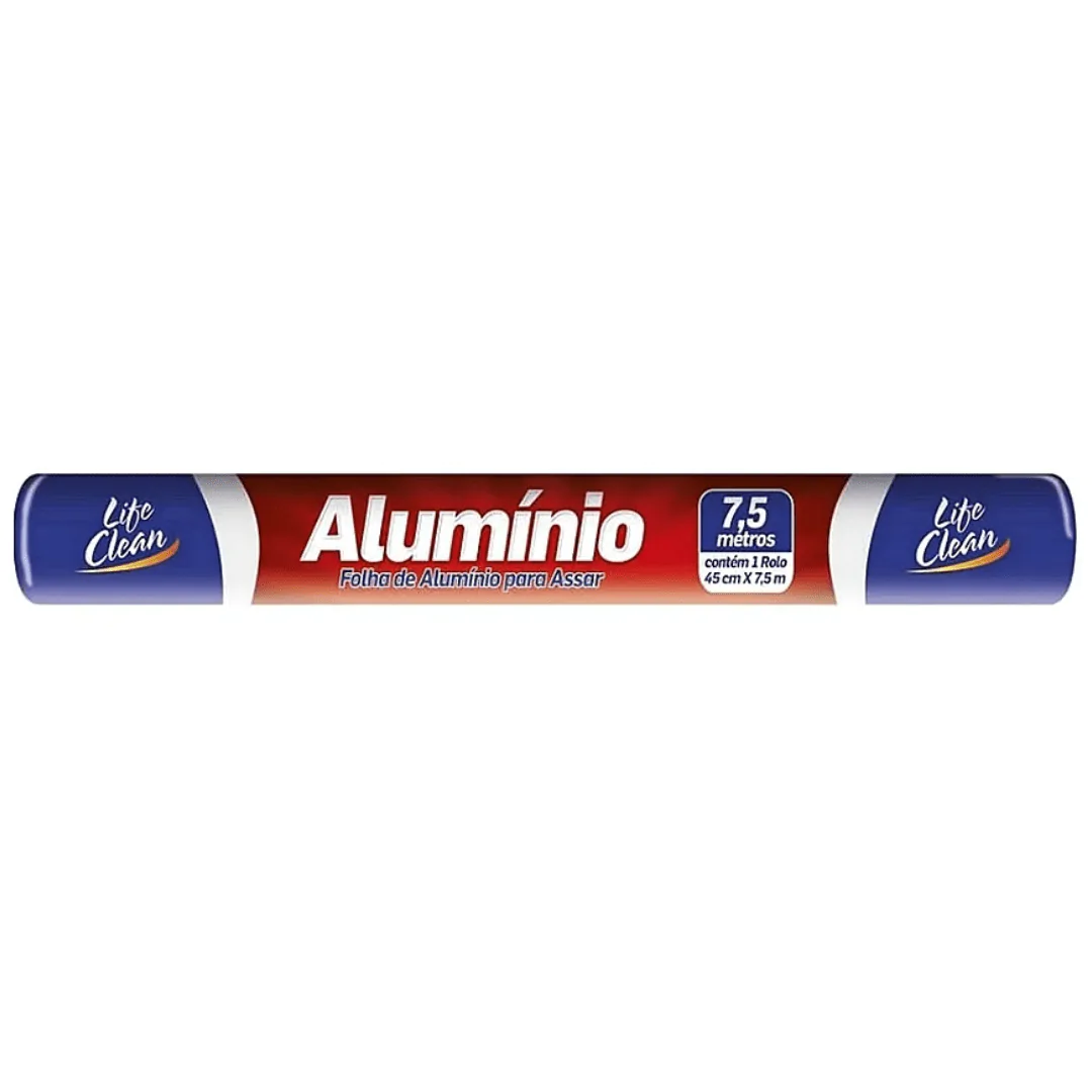 Papel Alumínio Life Clean 45cm x 7,5m - 1und - Imagem 1