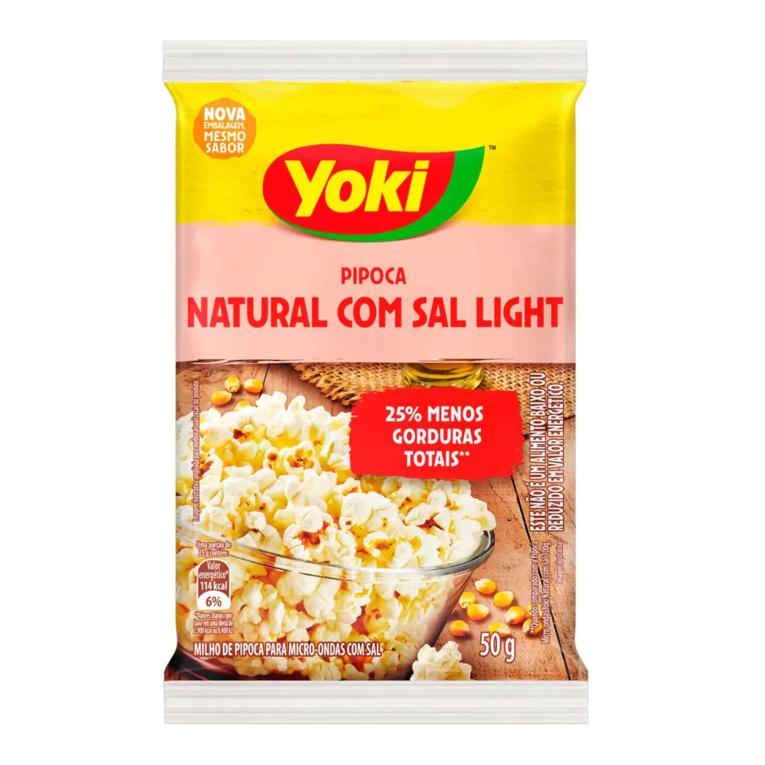 Pipoca Microondas Light Yoki Sal - 50gr - Imagem 1