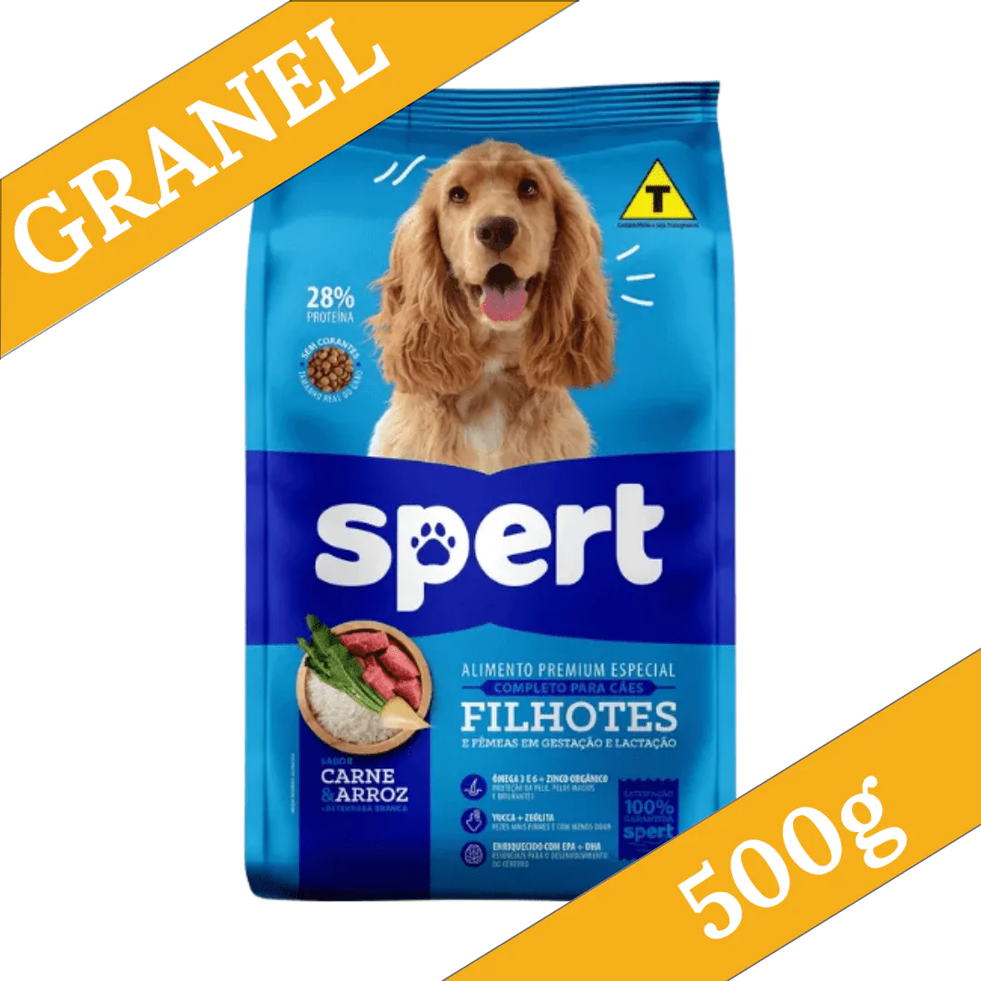 Ração Spert Filhotes Frango/Carne Granel - 500gr - Imagem 1