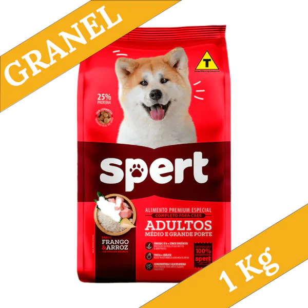 Ração Spert Porte Médio/Grande Frango/Arroz Granel - 1Kg