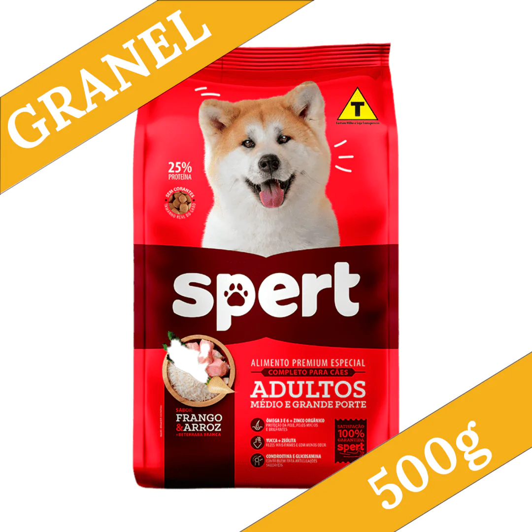 Ração Spert Porte Médio/Grande Frango/Arroz Granel - 500gr - Imagem 1