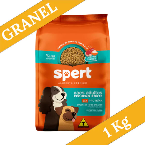 Ração Spert Premium Pequeno Porte Carne/Arroz Granel - 1Kg