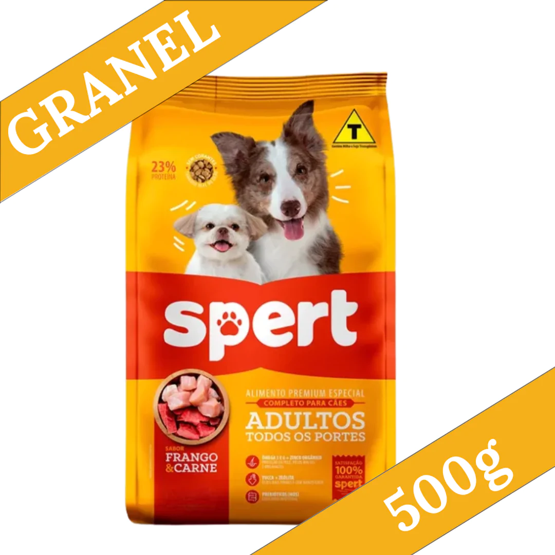 Ração Spert Todo Porte Frango&Carne Granel - 500gr-1 Ração Spert Todo Porte Frango/Carne Granel - 500gr - Imagem 1