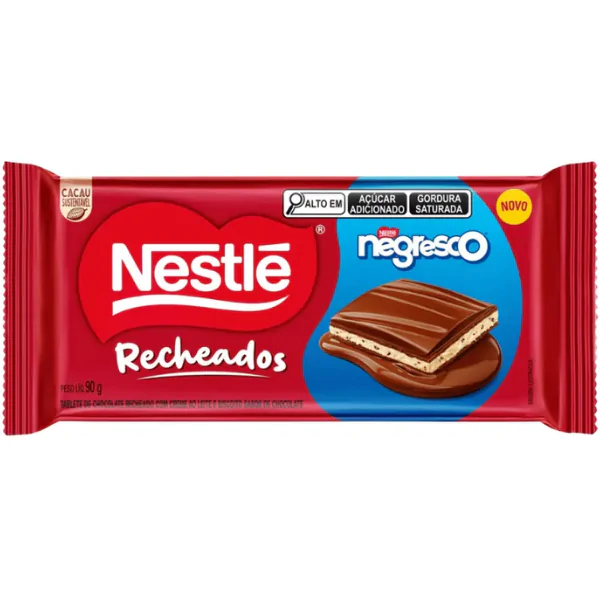 Barra de Chocolate Nestlé Recheio Negresco - 90gr