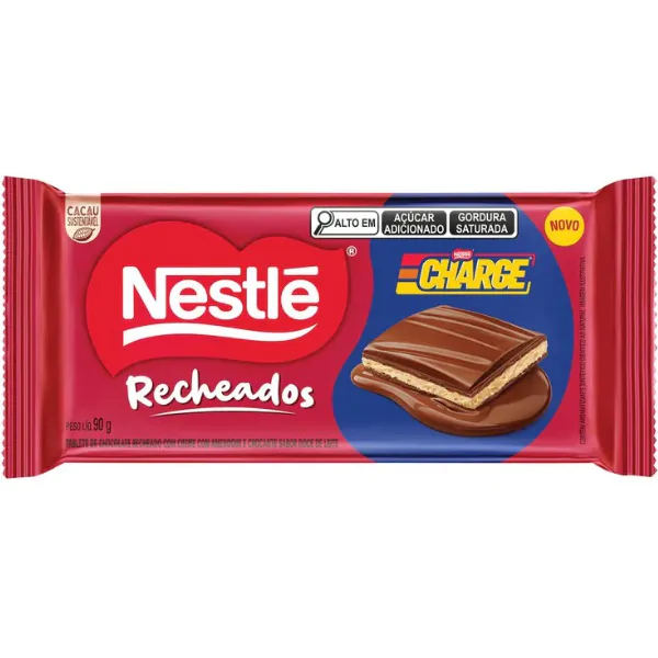 Barra de Chocolate Nestlé Recheio Charge - 90gr