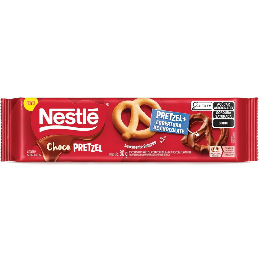 Biscoito Nestlé Chocopretzel Ao Leite - 80gr - Imagem 1