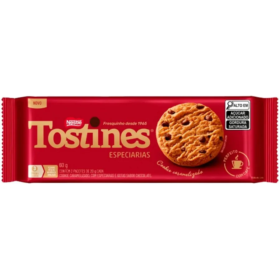 Cookie Nestlé Tostines Especiarias - 60gr - Imagem 1