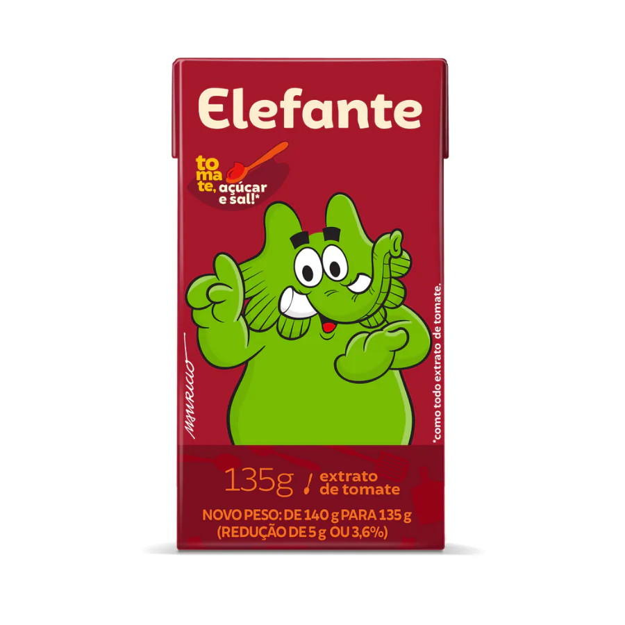 Extrato de Tomate Elefante Tp - 135gr-1 Extrato de Tomate Elefante Tp - 135gr - Imagem 1