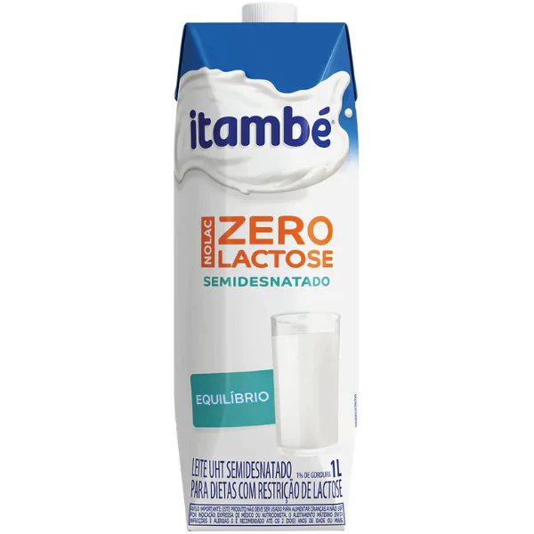 Leite UHT Semidesnatado Itambé Zero Lactose - 1L