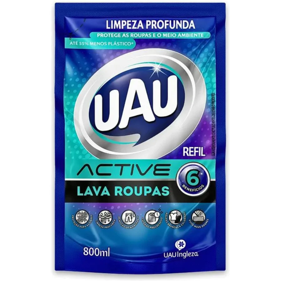 Sabão Líquido Uau Limpeza Profunda - 800ml - Imagem 1