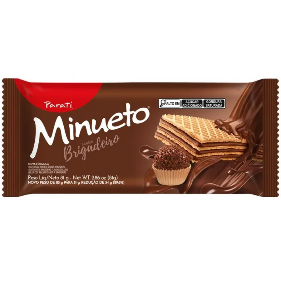 Wafer Minueto Parati Brigadeiro - 81gr - Imagem 1