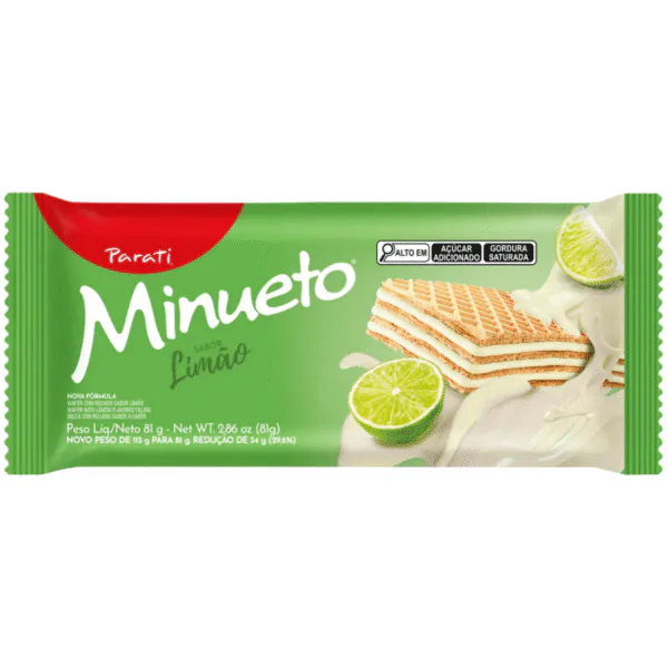 Wafer Minueto Parati Limão - 81gr
