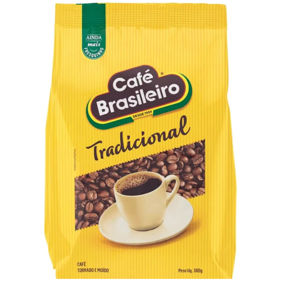 Café Brasileiro Tradicional Almofada - 500gr-1 Café Brasileiro Tradicional Almofada - 500gr - Imagem 1