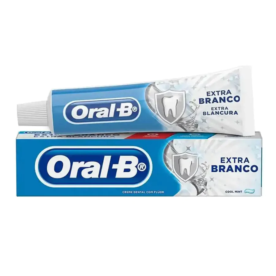 Creme Dental Oral-B Extra Branco - 70gr-1 Creme Dental Oral-B Extra Branco - 70gr - Imagem 1