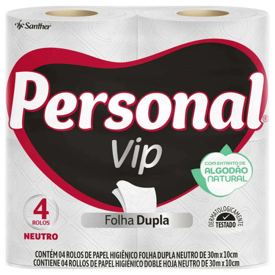 Papel Higiênico Personal Vip FD 30m - 4und-1 Papel Higiênico Personal Vip FD 30m - 4und - Imagem 1