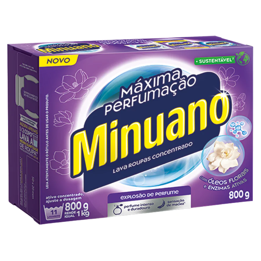 Sabão em Pó Minuano Máxima Perfumação - 800gr - Imagem 1