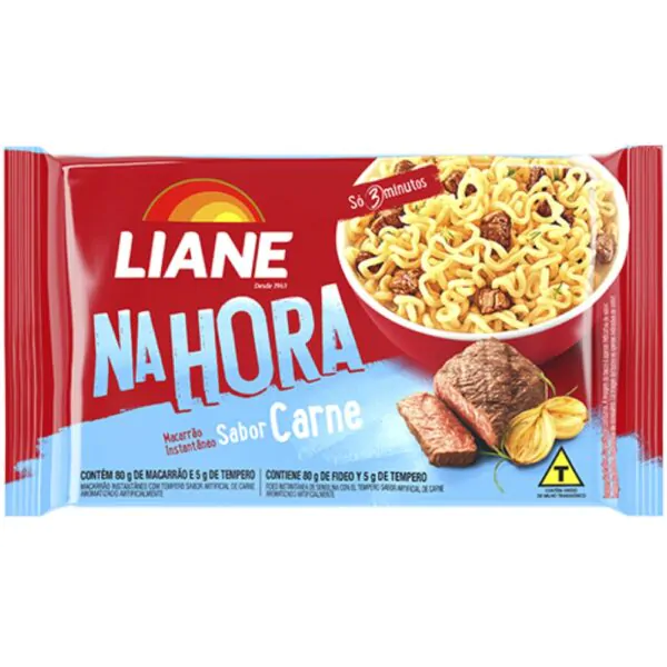 Macarrão Instantâneo Liane Miojo Carne - 80gr