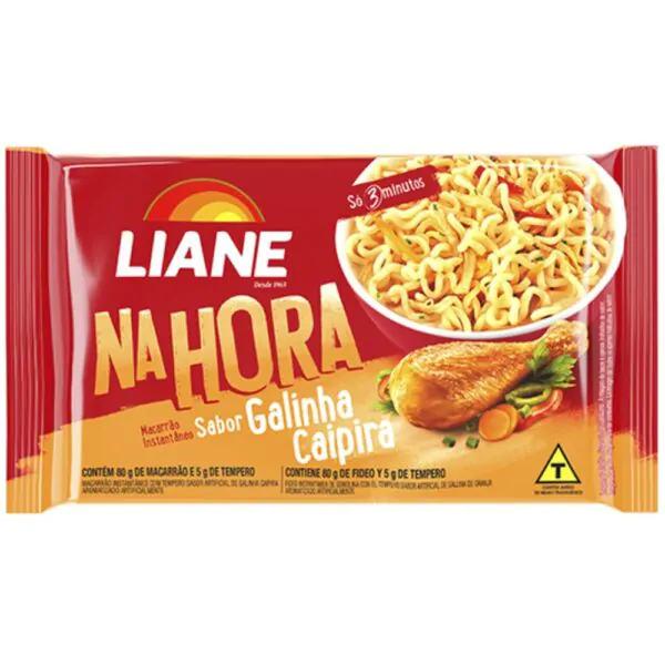 Macarrão Instantâneo Liane Miojo Galinha Caipira - 80gr