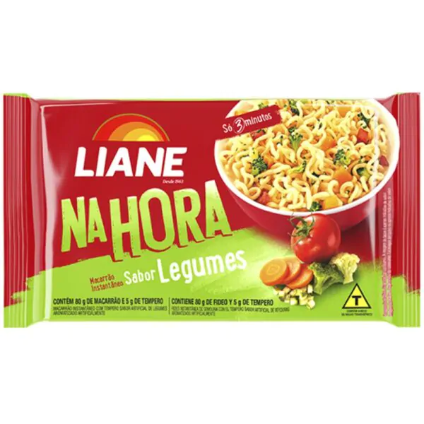 Macarrão Instantâneo Liane Miojo Legumes - 80gr