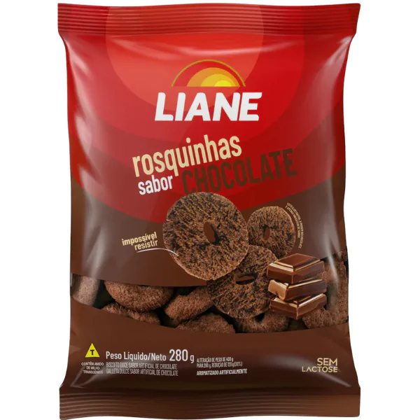 Rosquinha Liane Chocolate Zero Lactose - 280gr