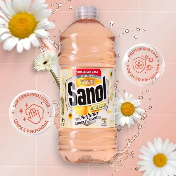 Desinfetante Sanol Chá Branco - 2L - Imagem 2