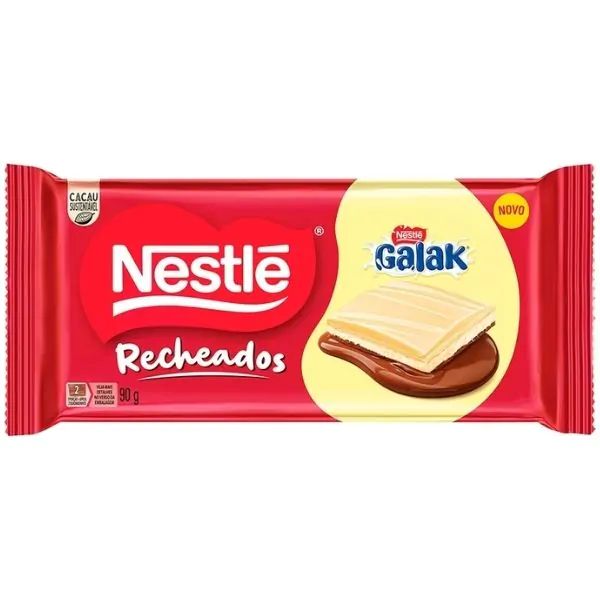 Barra de Chocolate Nestlé Recheio Galak- 90gr - Imagem 1