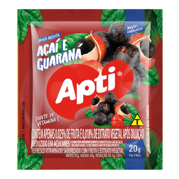 Refresco em Pó Apti Açaí e Guaraná - 1L