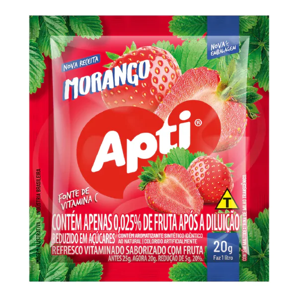 Refresco Apti Morango Refresco em Pó Apti Morango - 1L - Imagem 1