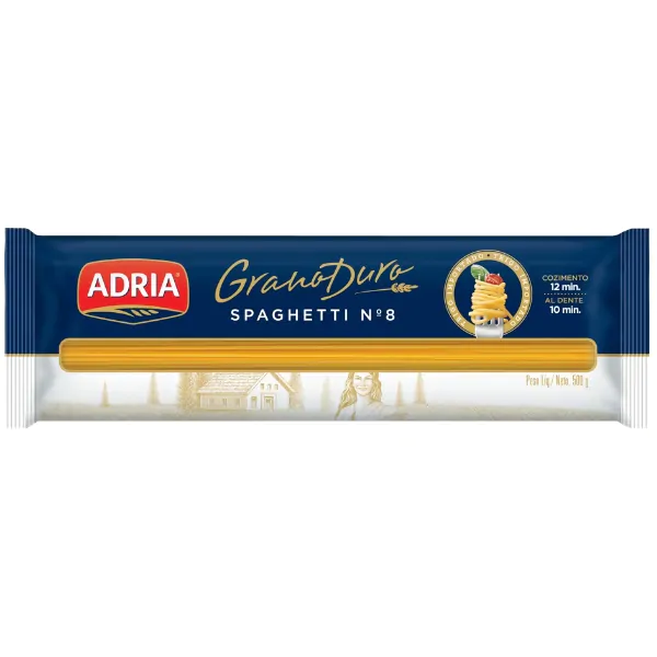 Adria Grano Duro Macarrão Espaguete Adria Grano Duro - 500gr - Imagem 1