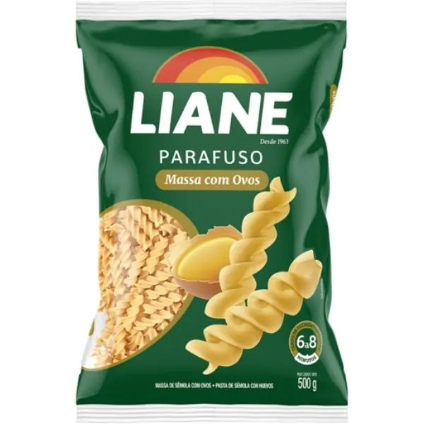 Parafuso Liane Macarrão Parafuso Lieane - 500gr - Imagem 1